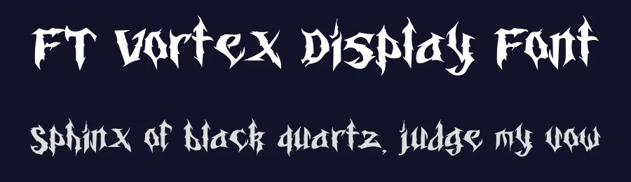 FT Vortex Display Font by firstype — Blackletter Font — thumbnail 2