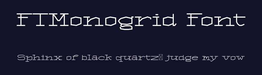 FTMonogrid Font by firstype studio — Display Font — thumbnail 2