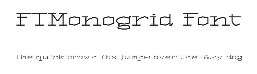 FTMonogrid Font by firstype studio β Display Font