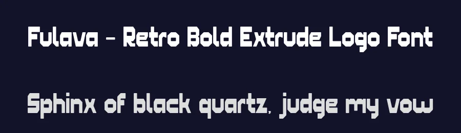 Fulava – Retro Bold Extrude Logo Font by illushvara — Decorative Font — thumbnail 2