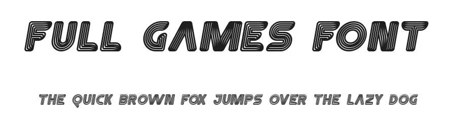 Full Games Font by RaisProject — Display Font