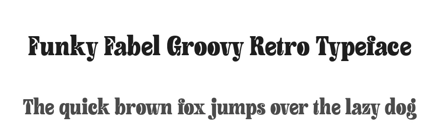 Funky Fabel Groovy Retro Typeface by Casloop Studio — Decorative Font