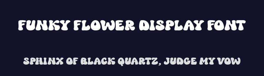 Funky Flower Display Font by keithzo — Display Font — thumbnail 2