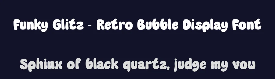 Funky Glitz – Retro Bubble Display Font by timelesstype.co — Display Font — thumbnail 2