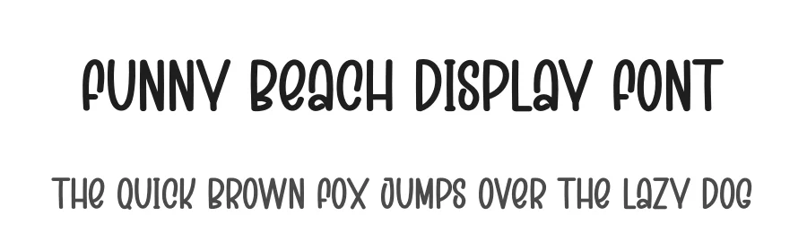 Funny Beach Display Font by creativeletter — Display Font