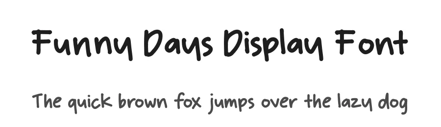 Funny Days Display Font by Denustudios — Decorative Font