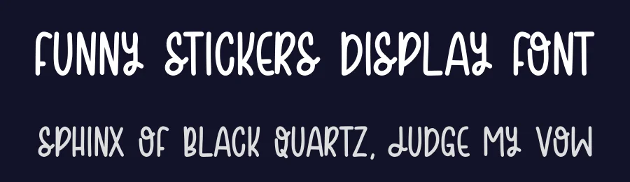 Funny Stickers Display Font by Craftedtype — Decorative Font — thumbnail 2