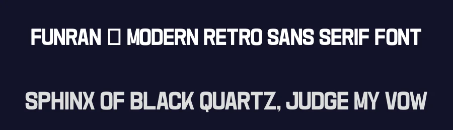Funran – Modern Retro Sans Serif Font by Almairatype — Decorative Font — thumbnail 2