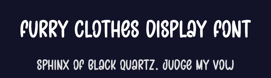 Furry Clothes Display Font by creativeletter — Display Font — thumbnail 2