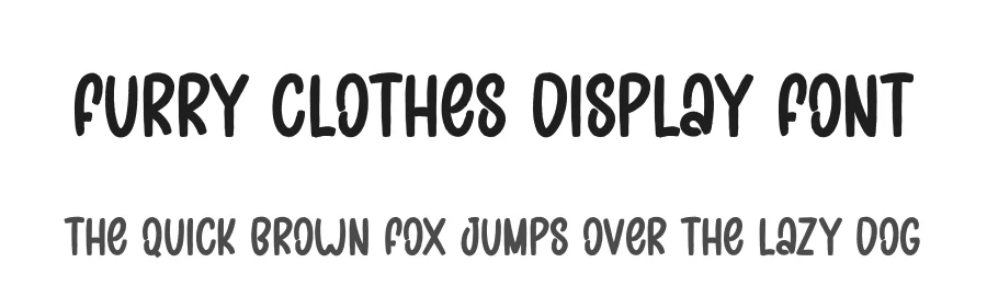 Furry Clothes Display Font by creativeletter — Display Font