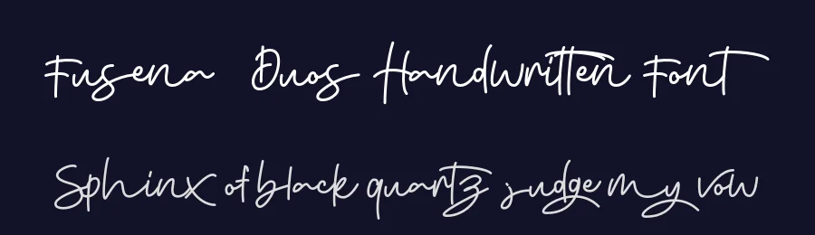 Fusena – Duos Handwritten Font by inspirasign — Script Handwritten Font — thumbnail 2