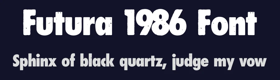 Futura 1986 Font by Rafael Nascimento — Decorative Font — thumbnail 2