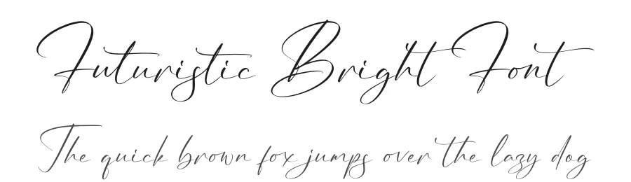 Futuristic Bright Font by glorytype — Script Handwritten Font
