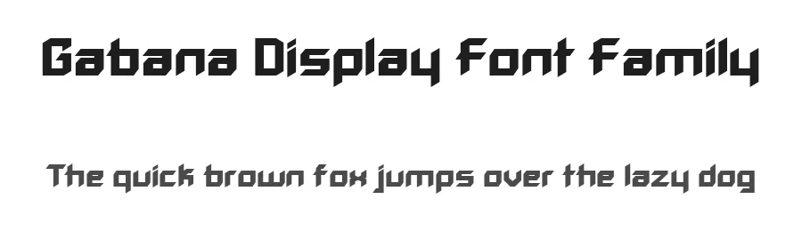 Gabana Display Font Family by Supratik Saha — Display Font