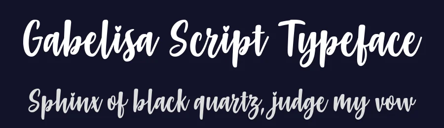 Gabelisa Script Typeface by keithzo — Script Handwritten Font — thumbnail 2