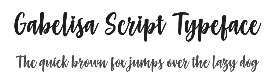 Gabelisa Script Typeface by keithzo — Script Handwritten Font