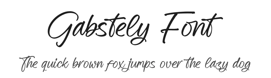 Gabstely Font by glorytype — Script Handwritten Font