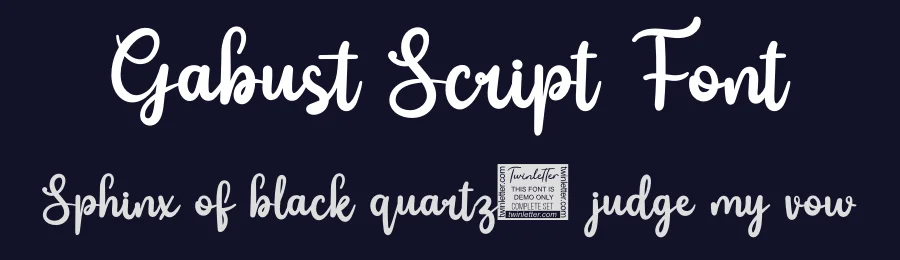 Gabust Script Font by twinletter — Script Handwritten Font — thumbnail 2