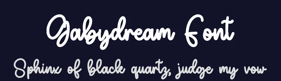 Gabydream Font by qwrtype — Script Handwritten Font — thumbnail 2