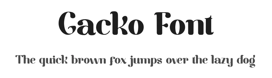 Gacko Font by bearydsgn — Display Font