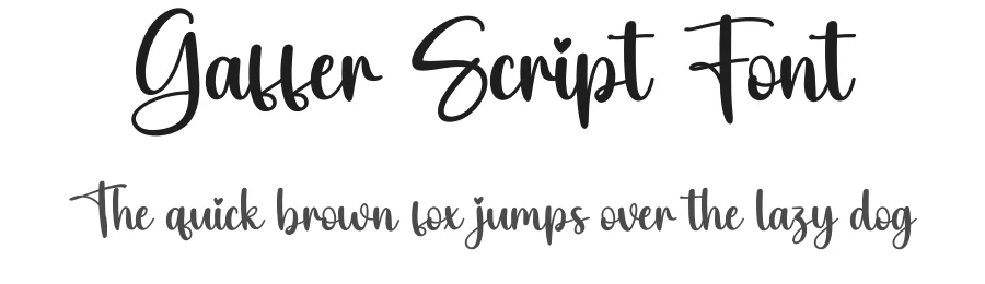Gaffer Script Font by creativeletter — Script Handwritten Font