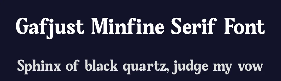 Gafjust Minfine Serif Font by timelesstype.co — Display Font — thumbnail 2