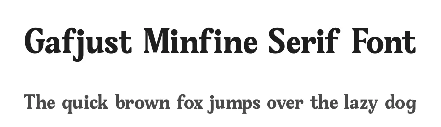 Gafjust Minfine Serif Font by timelesstype.co — Display Font