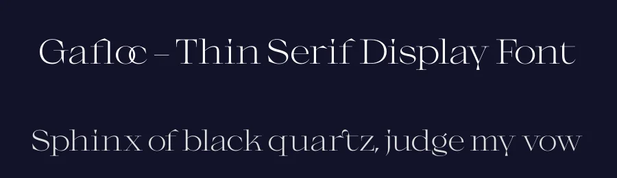 Gafloc – Thin Serif Display Font by timelesstype.co — Serif Font — thumbnail 2