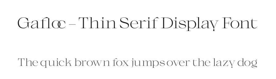 Gafloc – Thin Serif Display Font by timelesstype.co — Serif Font