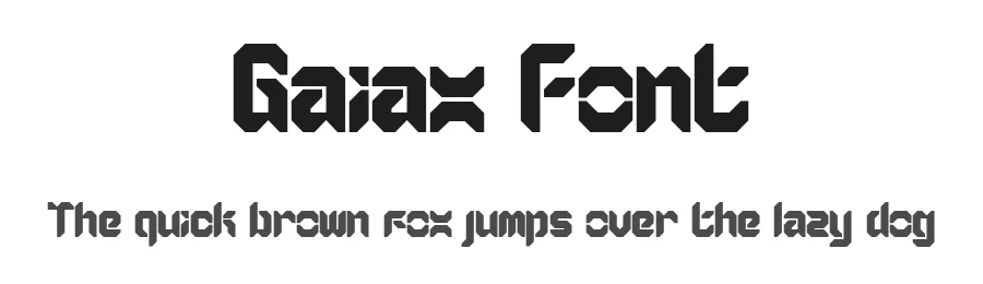 Gaiax Font by enxyclo — Display Font
