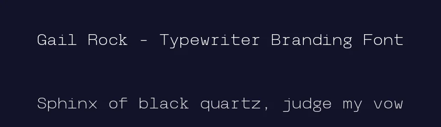 Gail Rock – Typewriter Branding Font by Casloop Studio — Decorative Font — thumbnail 2