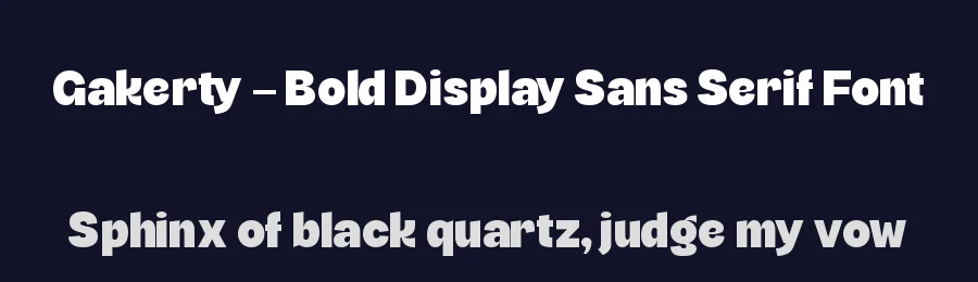 Gakerty – Bold Display Sans Serif Font by timelesstype.co — Display Font — thumbnail 2