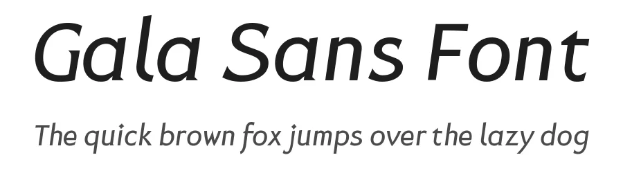Gala Sans Font by xiaodong lin β Decorative Font