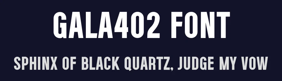 Gala402 Font by freeject.net Design — Sans Serif Font — thumbnail 2