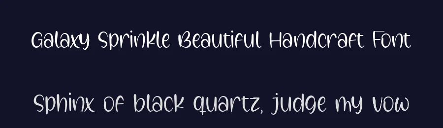 Galaxy Sprinkle Beautiful Handcraft Font by balpirick — Script Handwritten Font — thumbnail 2