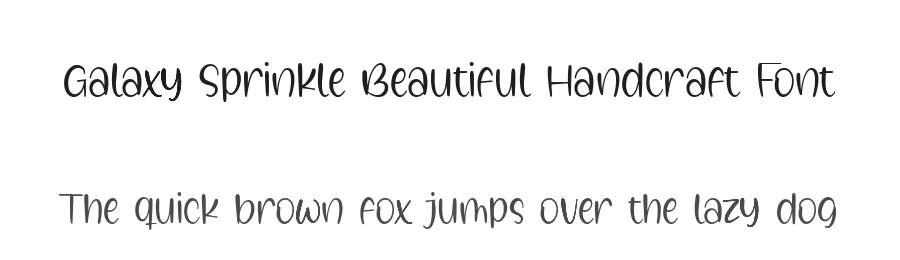 Galaxy Sprinkle Beautiful Handcraft Font by balpirick — Script Handwritten Font