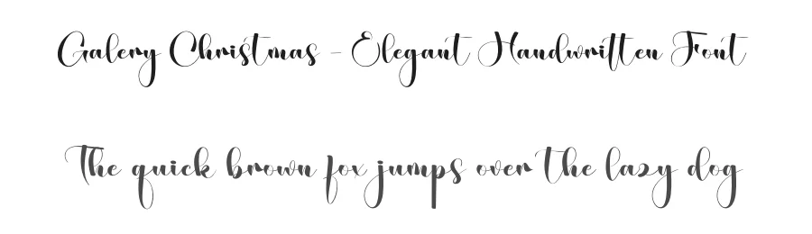 Galery Christmas – Elegant Handwritten Font by creativeletter — Script Handwritten Font