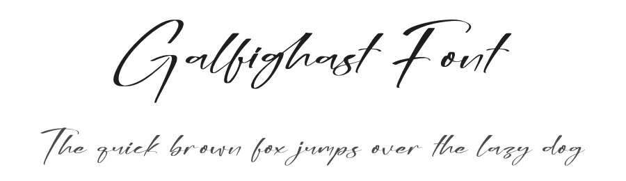 Galfighast Font by glorytype — Script Handwritten Font