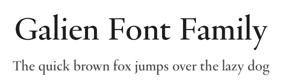 Galien Font Family by Black Foundry — Serif Font