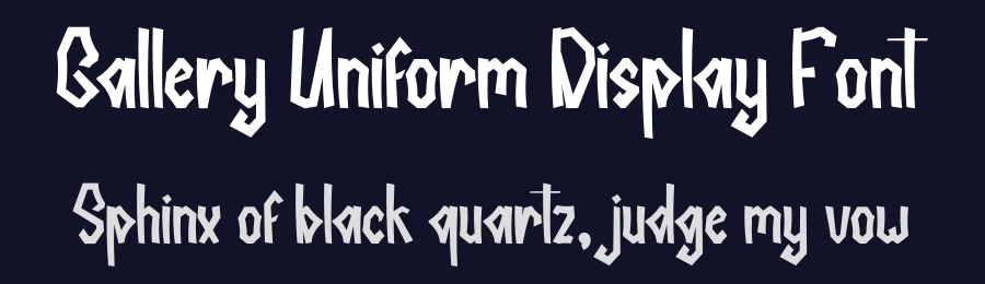 Gallery Uniform Display Font by creativeletter — Display Font — thumbnail 2