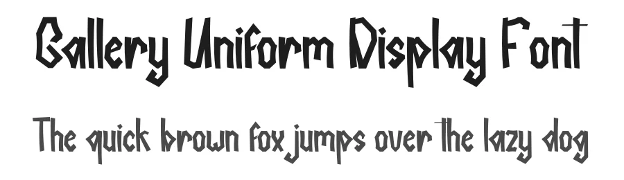 Gallery Uniform Display Font by creativeletter — Display Font