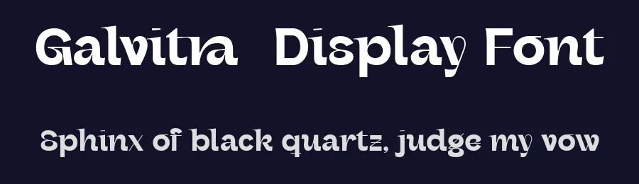 Galvitra Display Font by zarmatype — Display Font — thumbnail 2