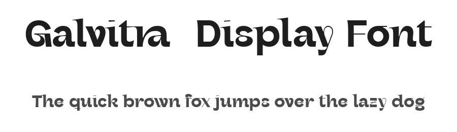 Galvitra Display Font by zarmatype — Display Font