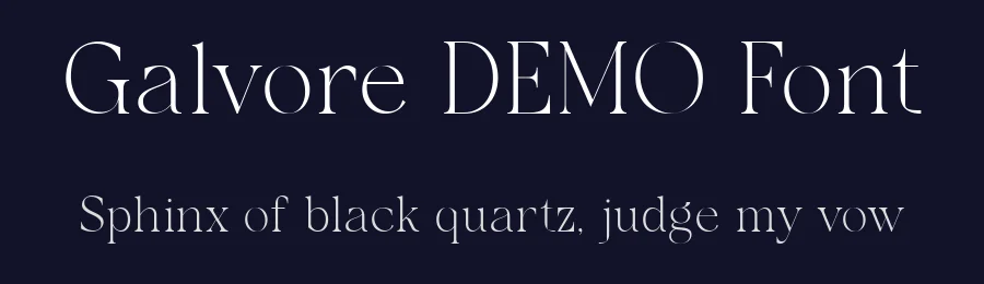 Galvore DEMO Font by Say Studio — Display Font — thumbnail 2