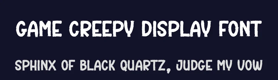 Game Creepy Display Font by creativeletter — Display Font — thumbnail 2