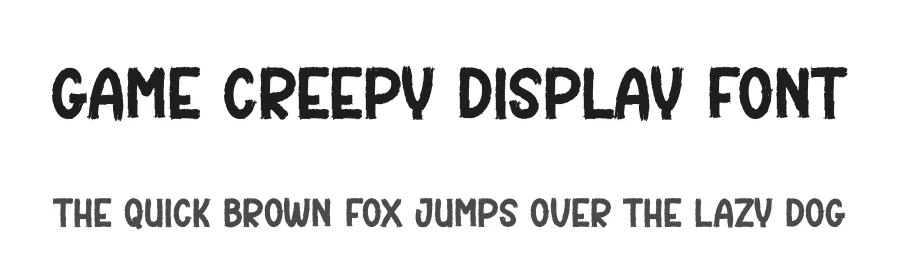 Game Creepy Display Font by creativeletter — Display Font