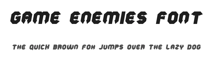 Game Enemies Font by noahtype — Decorative Font