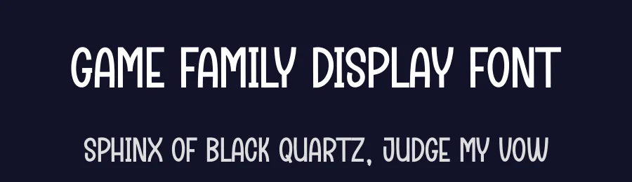 Game Family Display Font by andikastudio — Display Font — thumbnail 2