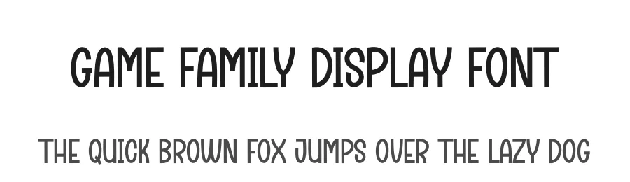 Game Family Display Font by andikastudio — Display Font