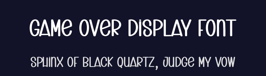 Game Over Display Font by creativeletter — Display Font — thumbnail 2